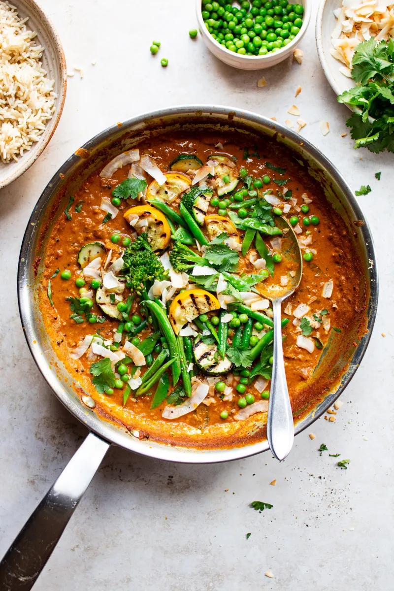 Vegan curry with green beans - Lazy Cat Kitchen