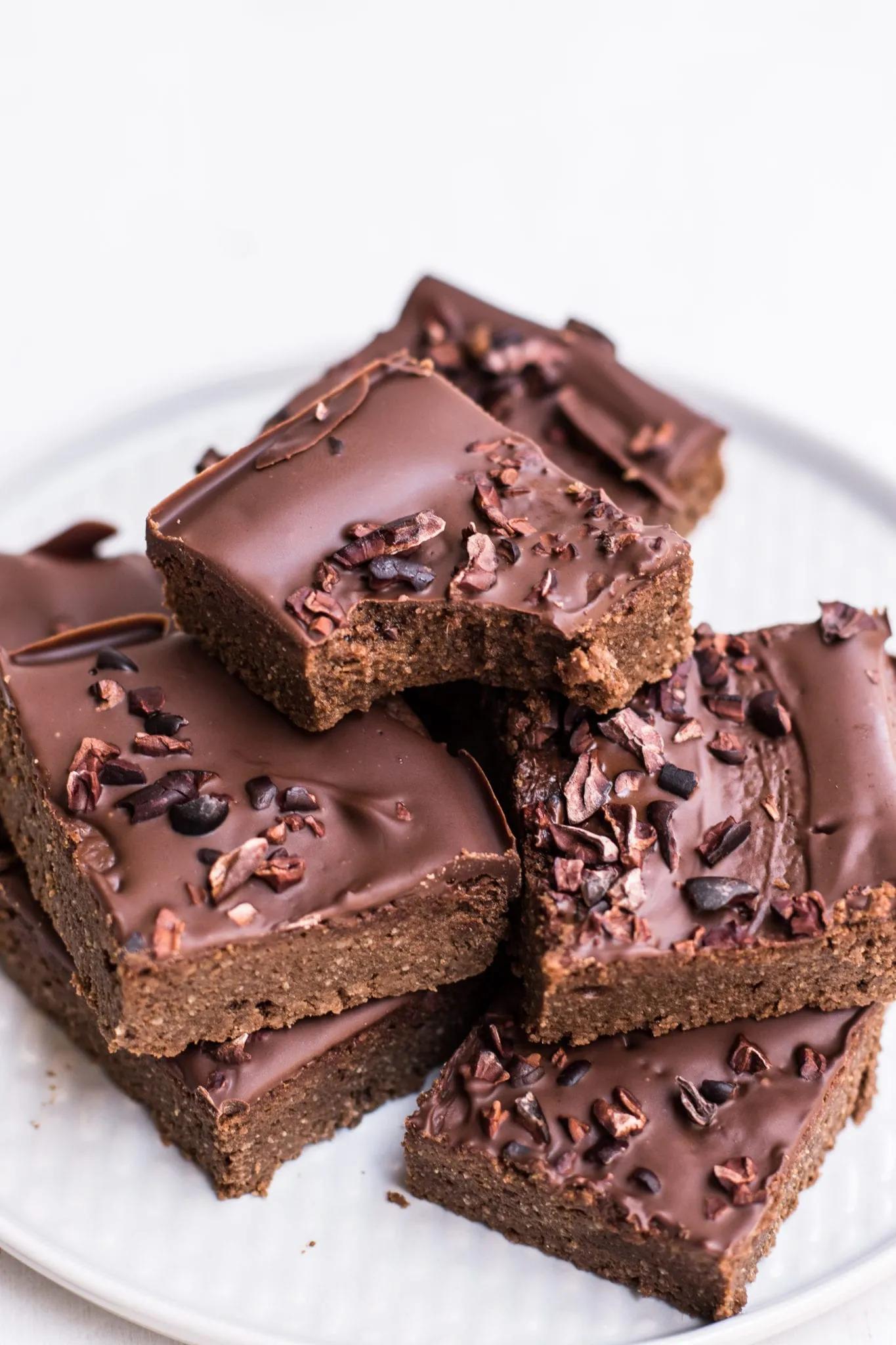Healthy Keto Brownies with Double the Chocolate - Peanut Butter + Chocolate