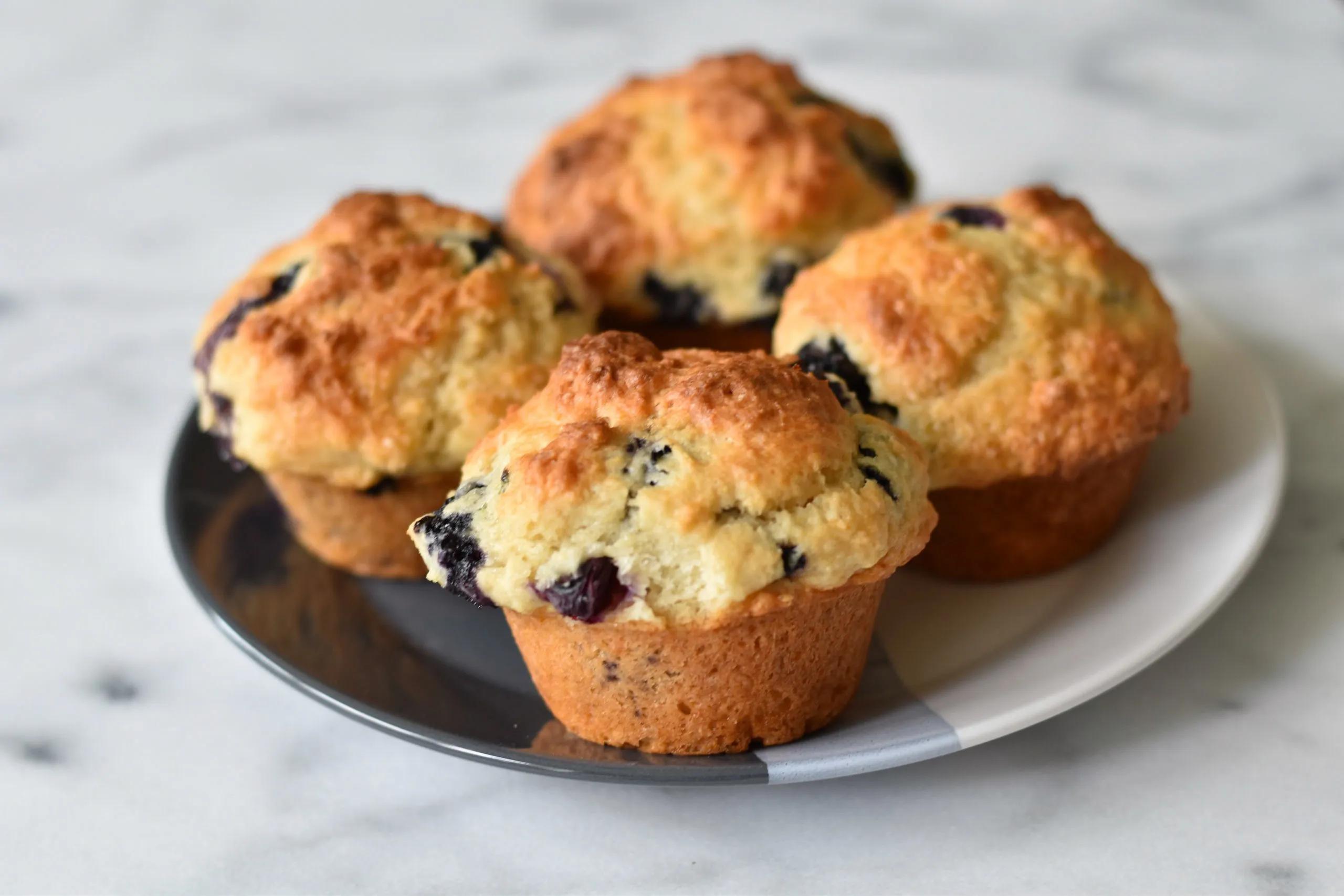 Lemon Blueberry Muffins | With Two Spoons