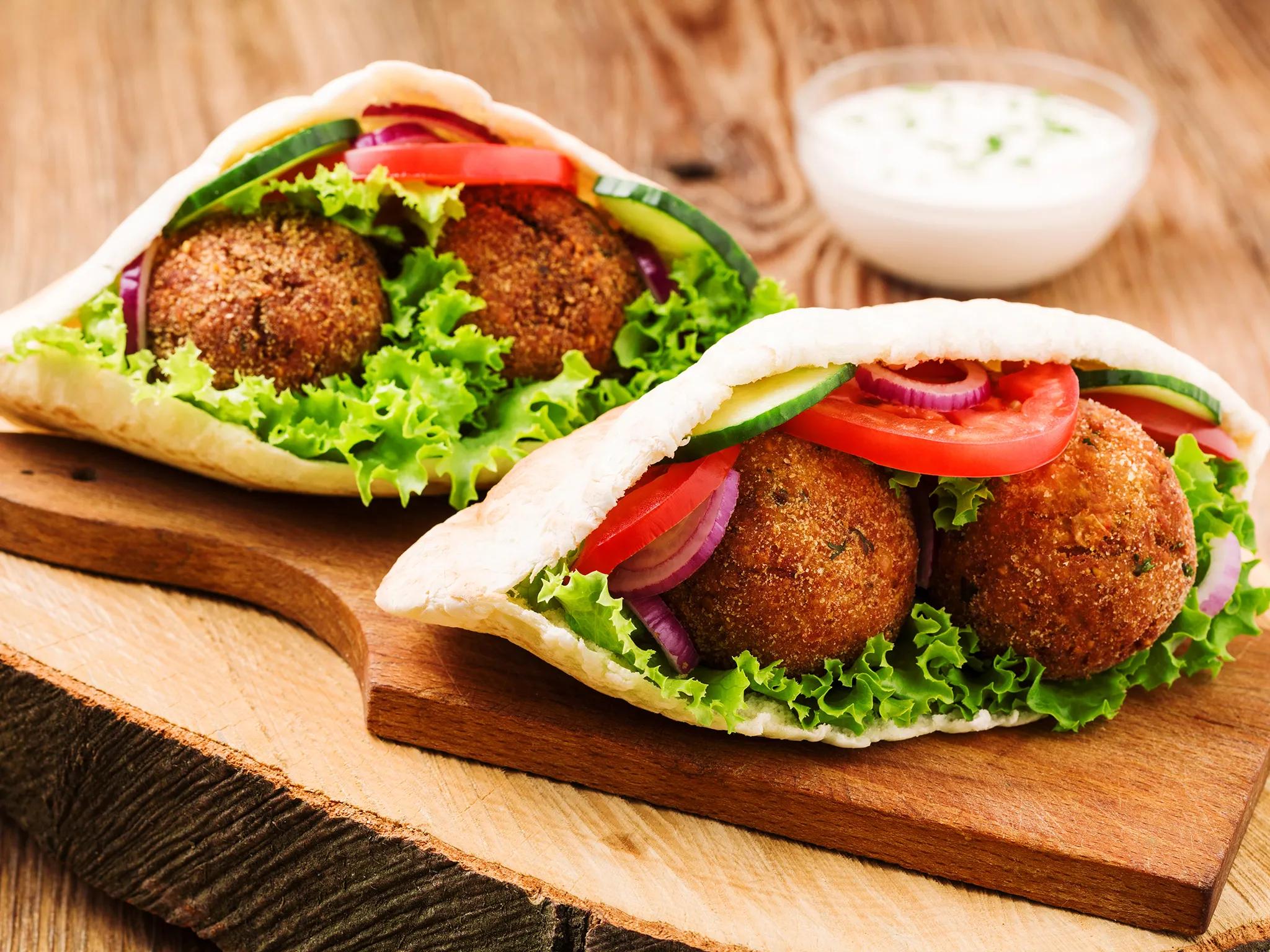 Falafel - paired with sabich makes tasty street food in Tel Aviv