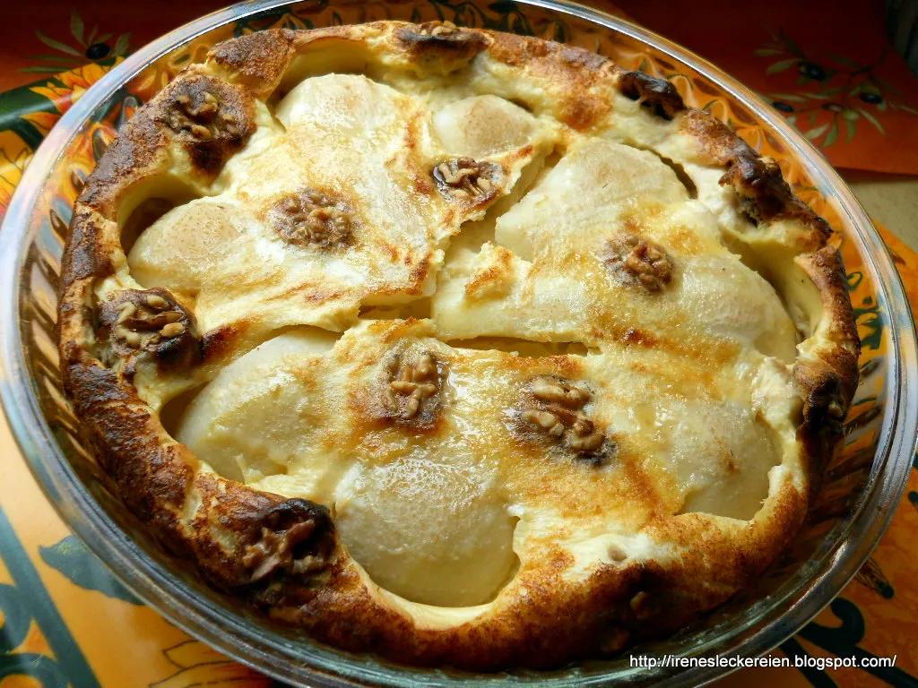 Irène`s Leckereien♥: Gorgonzola-Birnen-Quiche ohne Boden