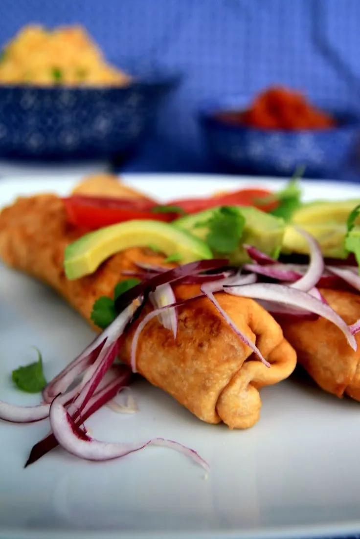 Flautas de pollo | Flautas de pollo, Pollo, Recetas de comida