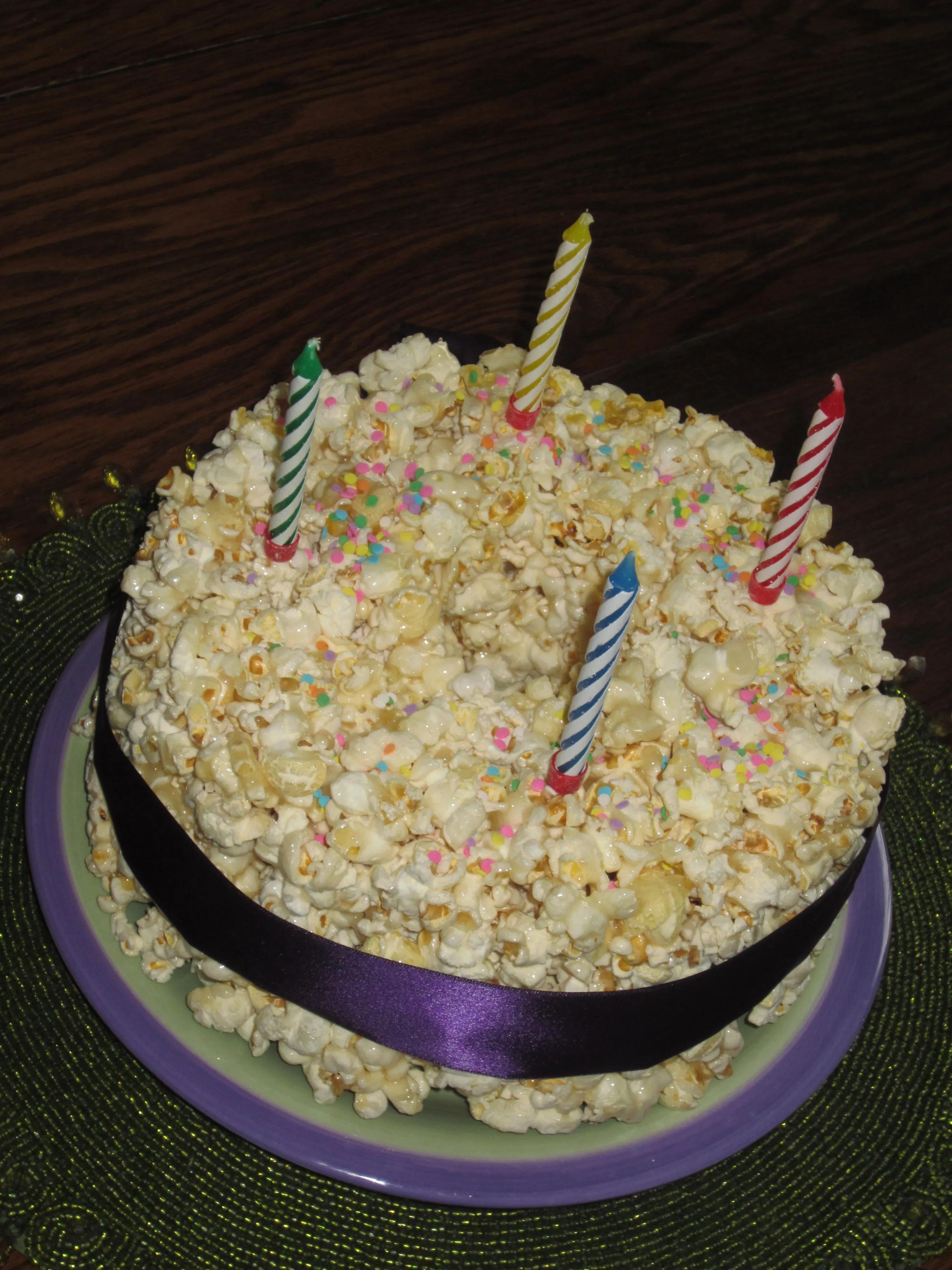 Popcorn Cake! | Popcorn cake, Cake, Birthday popcorn