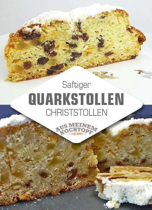 Saftiger Quarkstollen - Christstollen | Christstollen rezept einfach ...