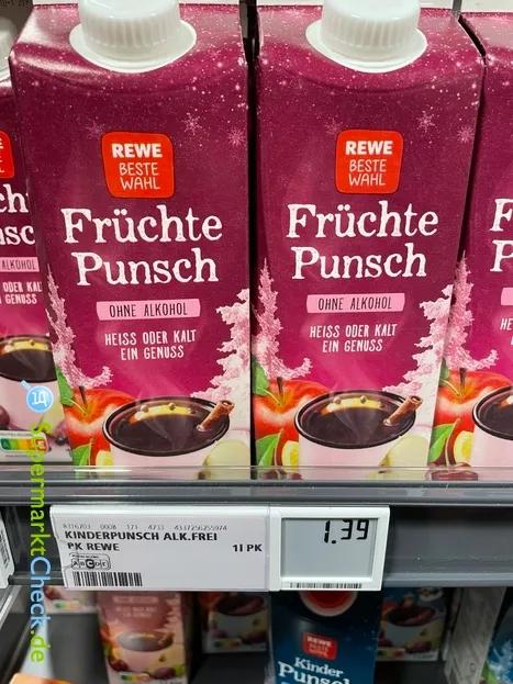 REWE Beste Wahl Früchte Punsch 1l: Preis, Angebote, Kalorien &amp; Nutri-Score