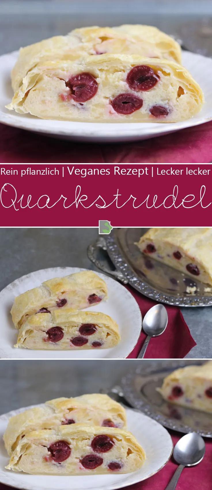Veganer Quarkstrudel mit Kirschen und Blätterteig - Dailyvegan | Rezept ...