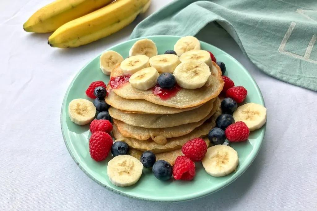 Bananen Pancakes Rezept - veganes Frühstück