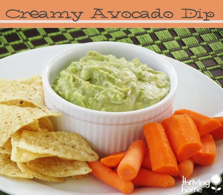 Creamy Avocado Dip: For One of For a Crowd | Thriving Home
