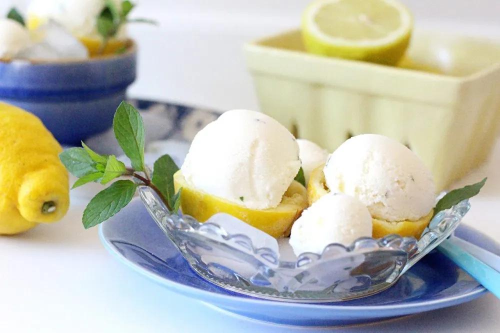 Rezeptidee: Buttermilch-Zitronen-Eis mit Minze – Apéro