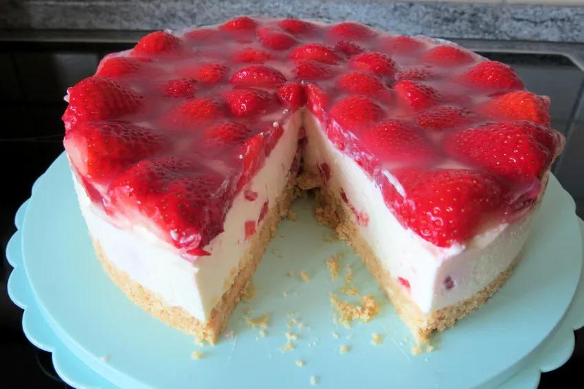 Erdbeer Frischkäse Torte Ohne Gelatine : American Cheesecake Mit ...