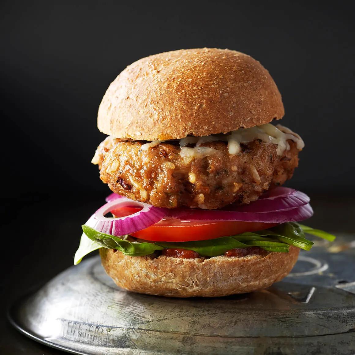 Saucy Mozzarella &amp; Chicken Burgers | Chicken.ca