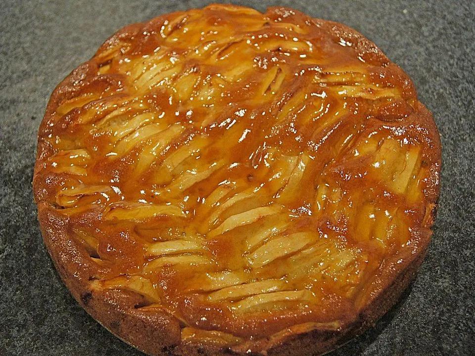 Apfelkuchen mit versunkenen Äpfeln und Schokoglasur von Fleur5 | Chefkoch