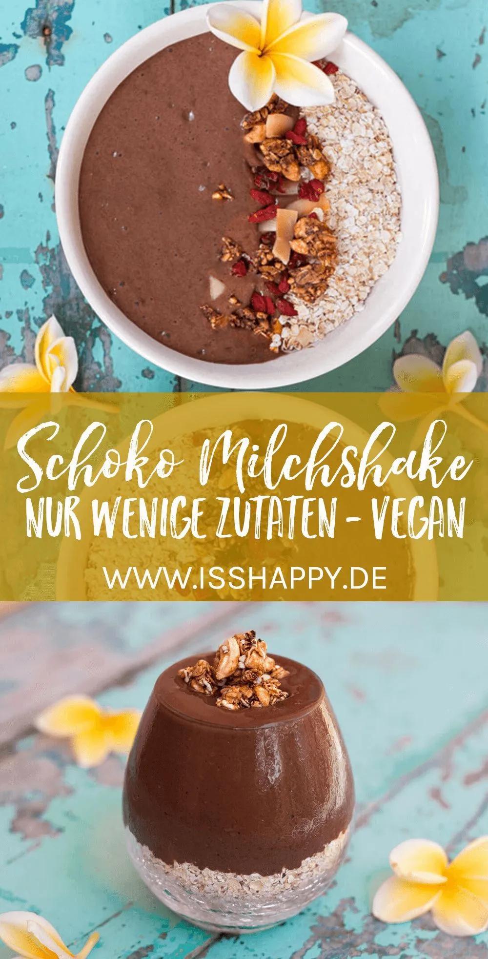 Veganer Schoko Milchshake – vollwertig &amp; ohne Haushaltszucker | Rezept ...