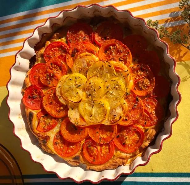 Tarte à la tomate et moutarde (Tomaten-Senf-Tarte) - Typisch Französisch!