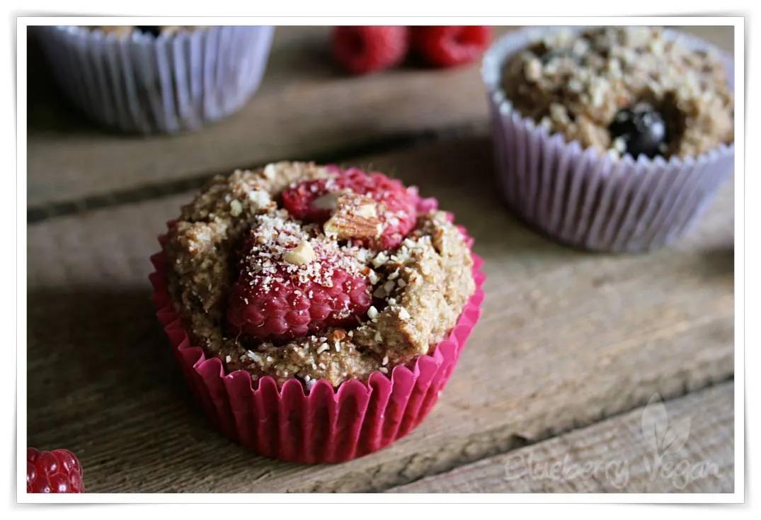 Frühstücksmuffins mit frischen Beeren – Blueberry Vegan