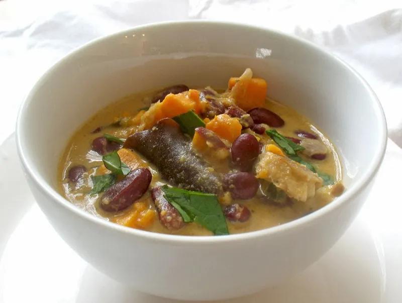 Thai-Inspired Sweet Potato Kidney Bean Soup | Lisa&amp;#39;s Kitchen ...