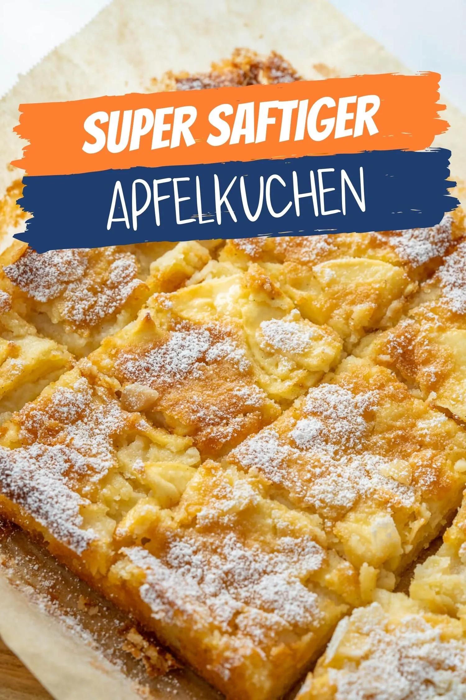 Apfelkuchen vom Blech - schnell, lecker und mega saftig - Einfach ...