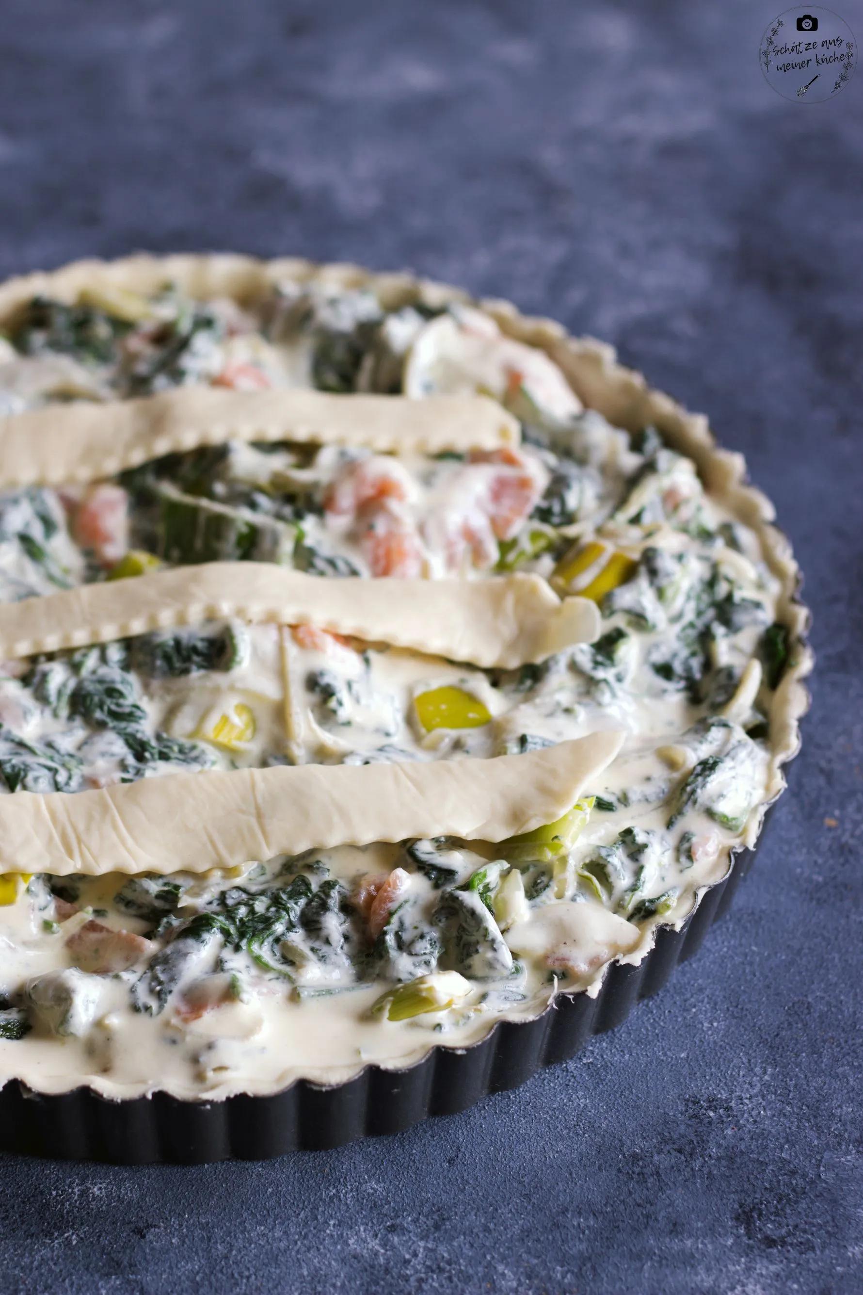 Quiche Mit Spinat Zucchini Und Lauch — Rezepte Suchen