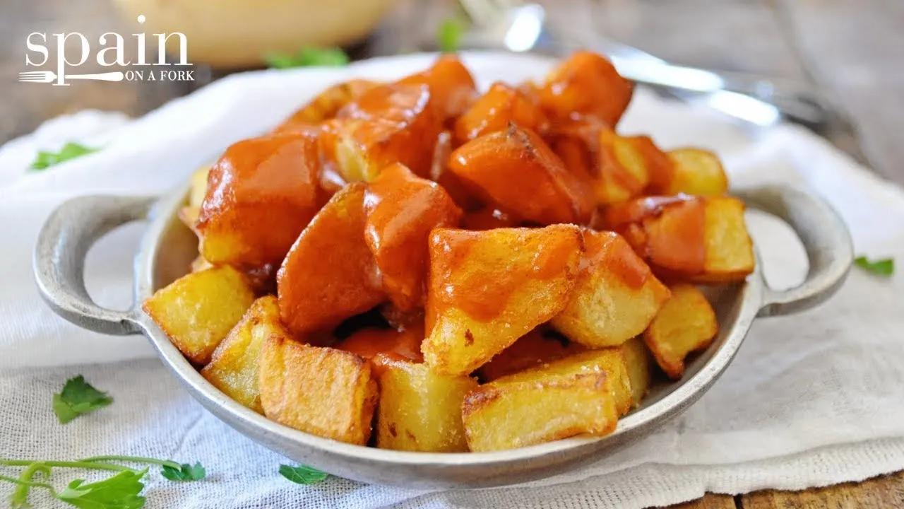 The Authentic Patatas Bravas Served in Madrid Spain - The Home Recipe