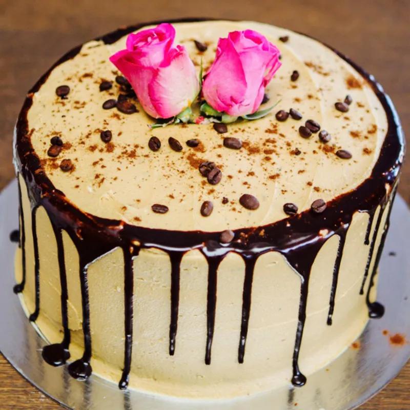 Cappuccino Chocolate Cake With Chocolate Drip – Miss Cake