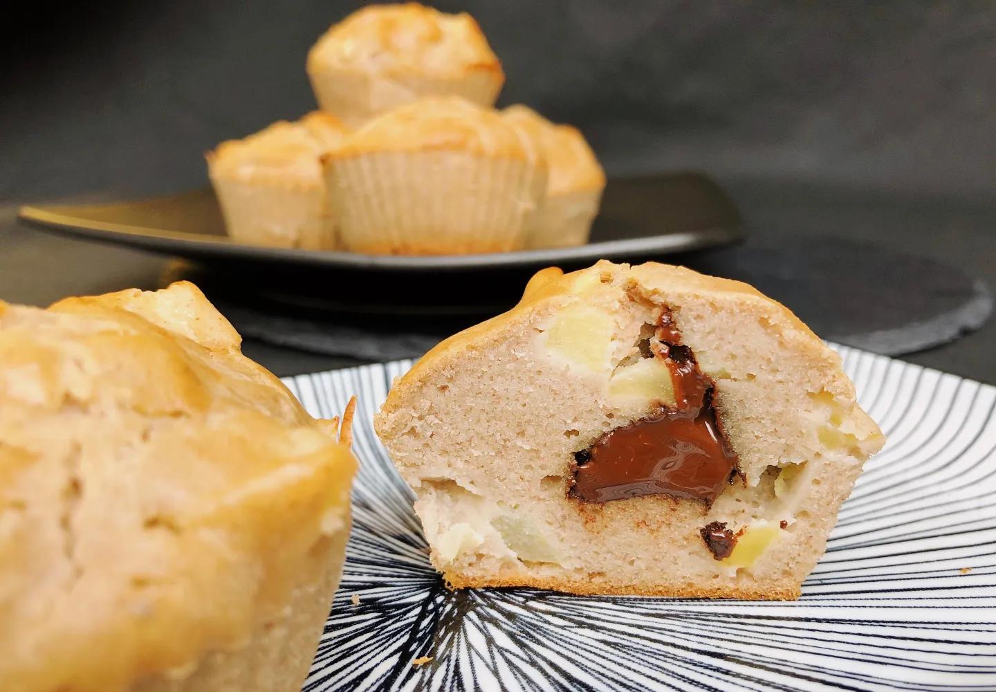 Apfel-Marzipan-Muffins mit Überraschungskern - Plantiness