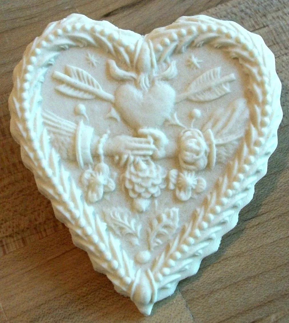 Wedding Heart SPRINGERLE Cookie or Marzipan Mold | Springerle ...