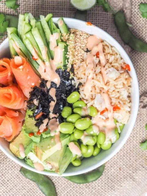 Love sushi rolls? Then make this sushi bowl recipe with smoked Mein ...