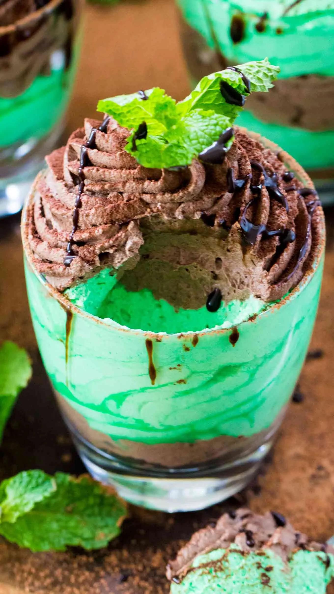 Easy Chocolate Mint Mousse made with just a few ingredients is a ...