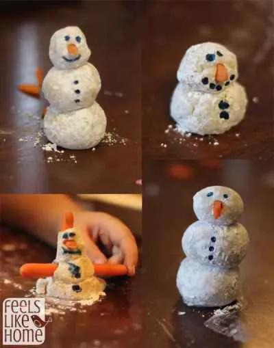 How to Make Easy Marzipan Snowmen - Feels Like Home™