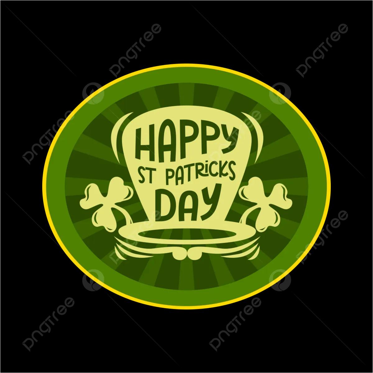 Happy Saint Patricks Day Logo In Circle, St Patricks Day, Logo, Simple ...