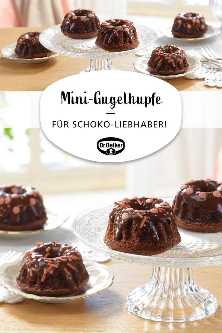 Mini-Schoko-Gugelhupfe | Rezept | Kuchen und torten rezepte, Mini ...