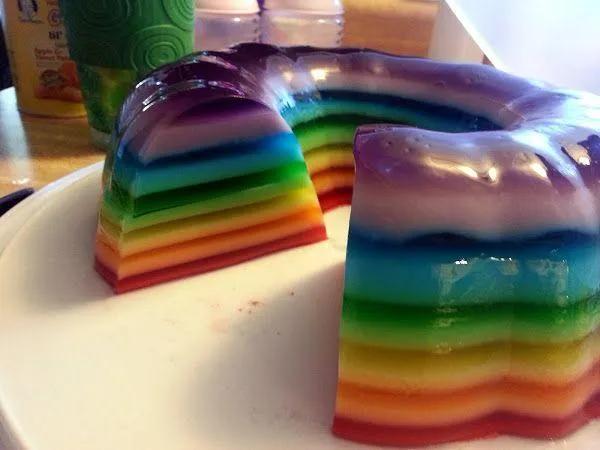 Rainbow Gelatin Pudding For Everyone - Musely