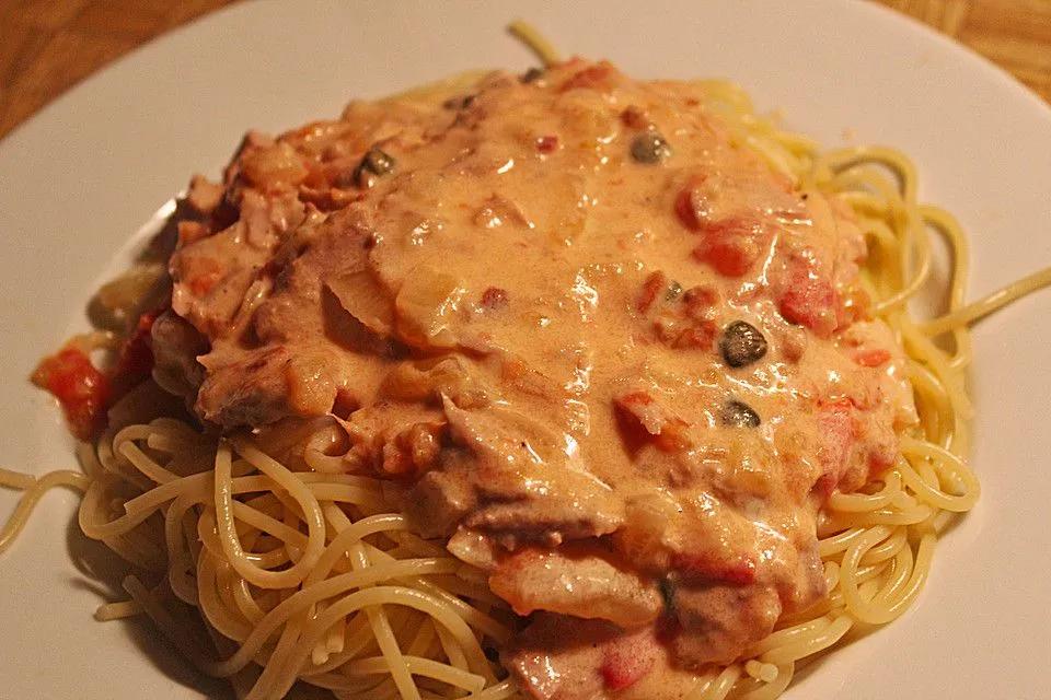 Spaghetti in Thunfisch - Tomaten - Soße von rienchen20 | Chefkoch ...