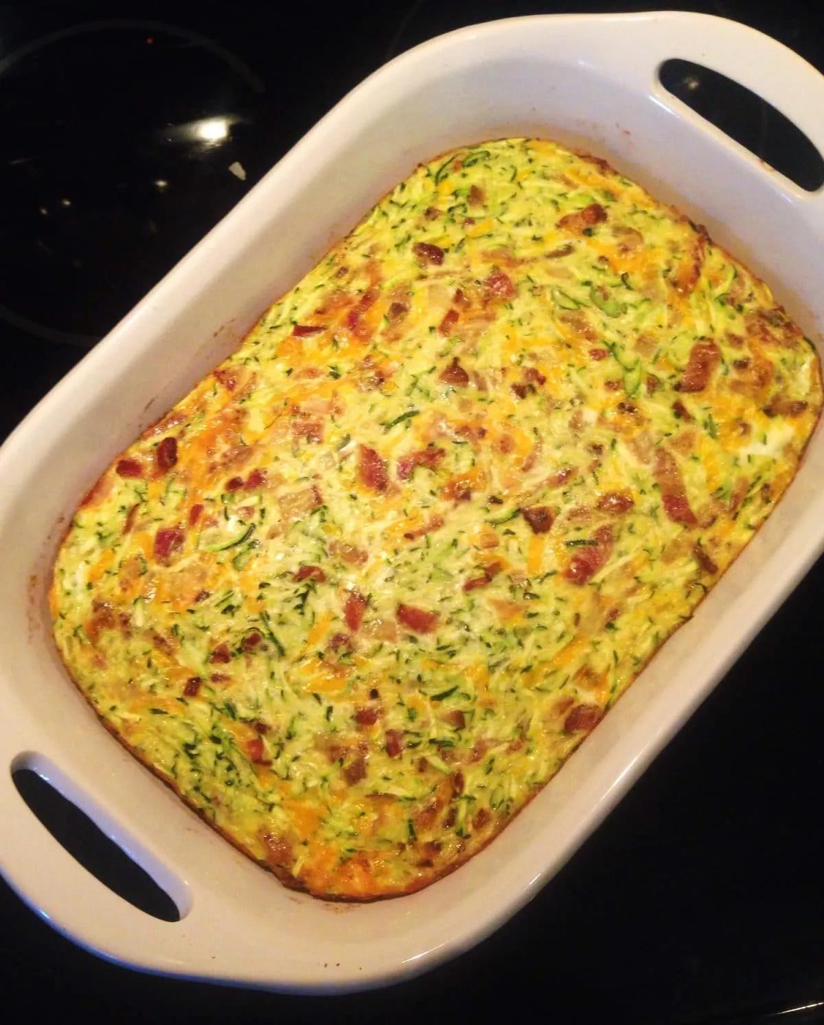 Bacon Zucchini Quiche - Hungry Hobby