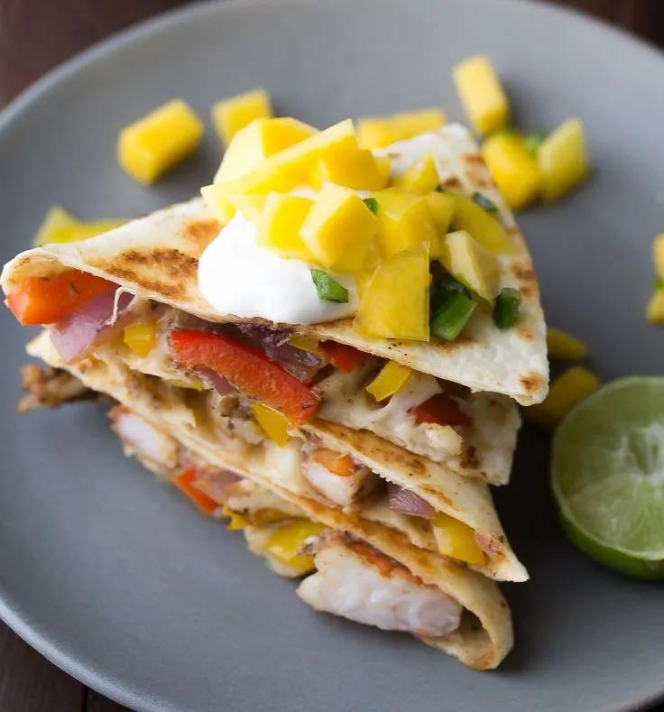 Spicy Shrimp Quesadillas with Mango Salsa | Recipe | 30 minute dinners ...