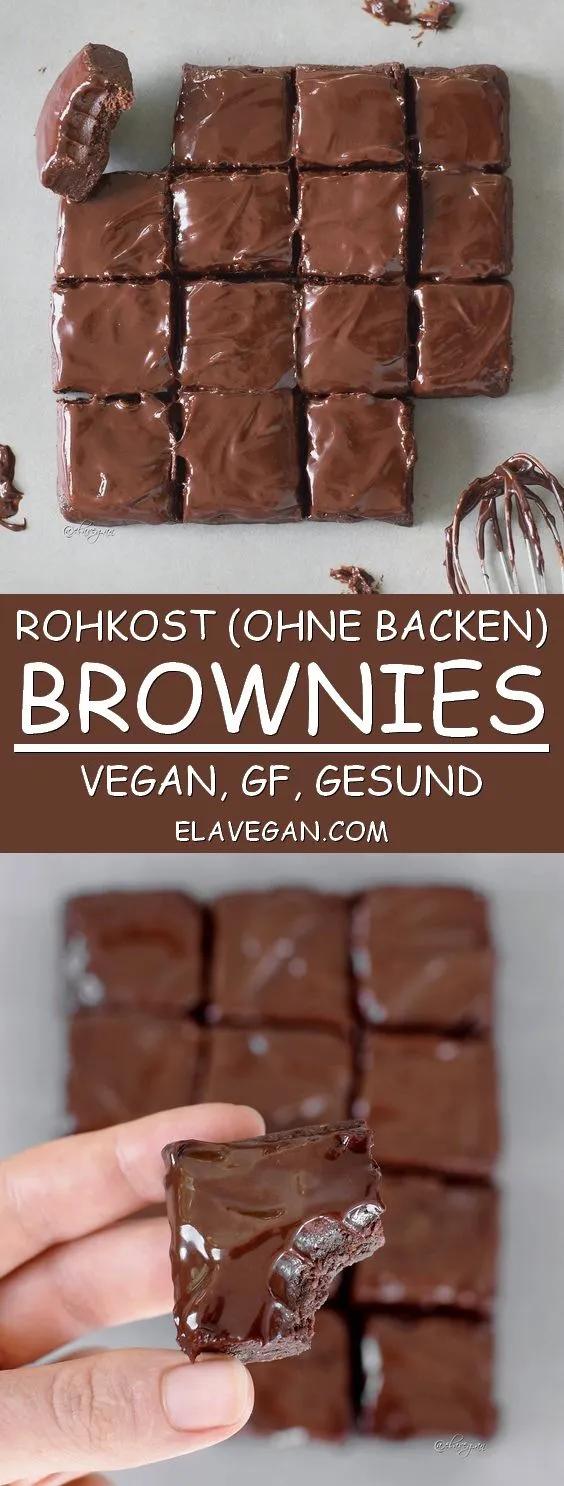 Rohkost Brownies Rezept mit nur 6 Zutaten! Diese leckeren rohköstlichen ...