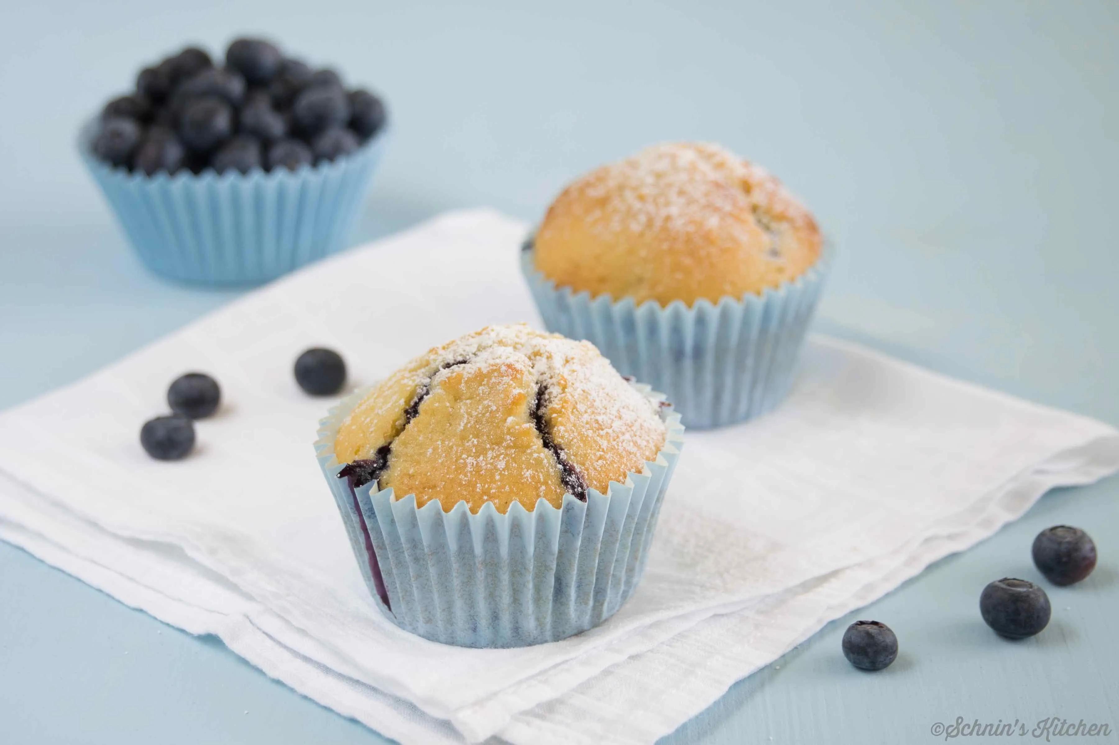 Blaubeermuffins - große Blaubeerliebe - Schnin&amp;#39;s Kitchen