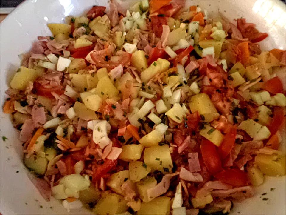 Bunter Kartoffelsalat ohne Mayonnaise von Germaine | Chefkoch.de
