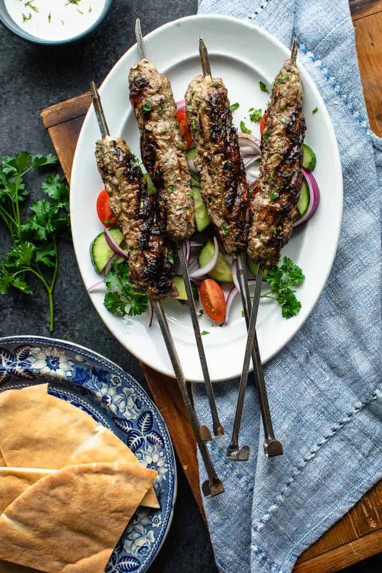 grilled lamb kofta kebabs - Healthy Seasonal Recipes