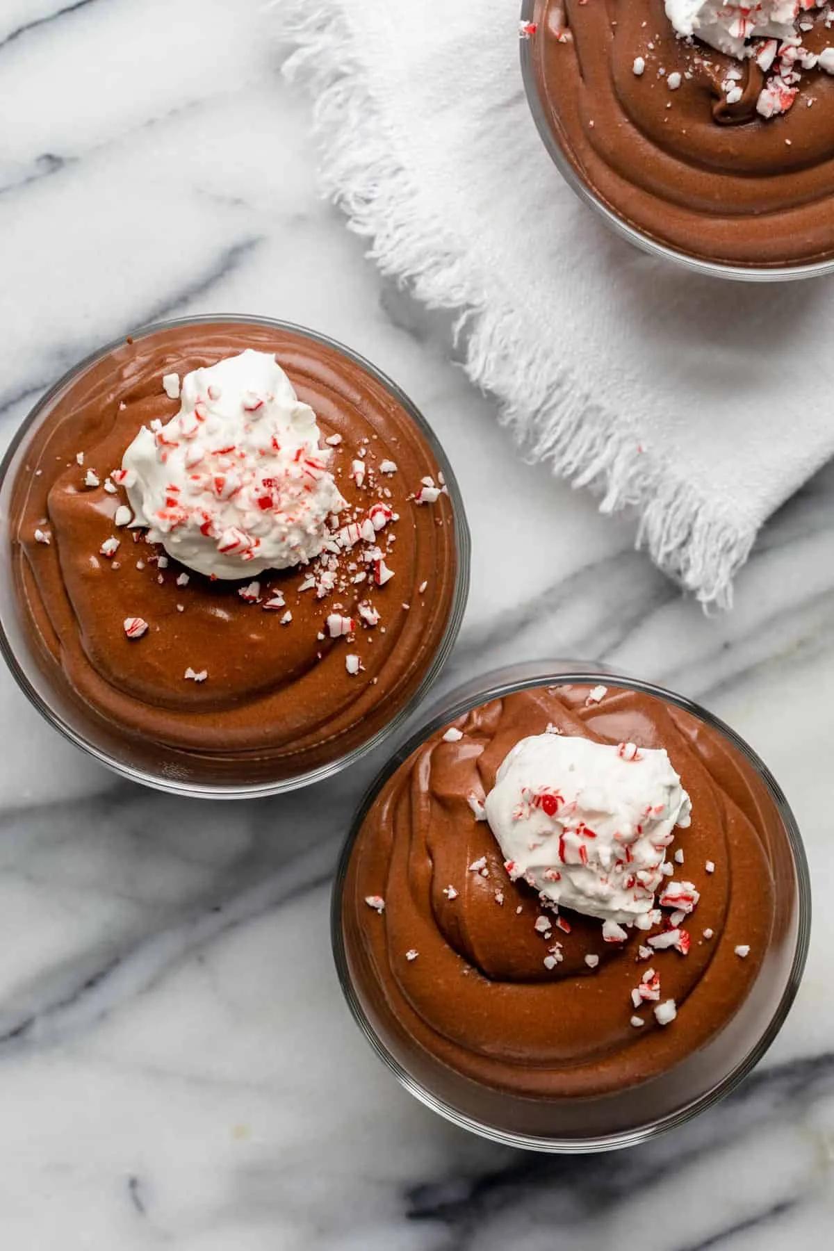 Chocolate Peppermint Mousse {Vegan Recipe} | FeelGoodFoodie
