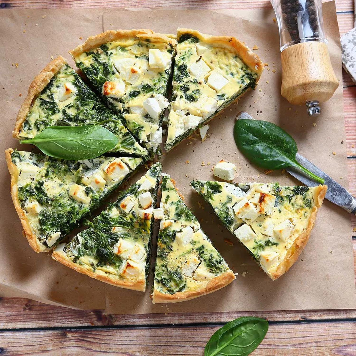 Quiche mit Spinat und Fetakäse Rezept | HOFER Rezeptwelt