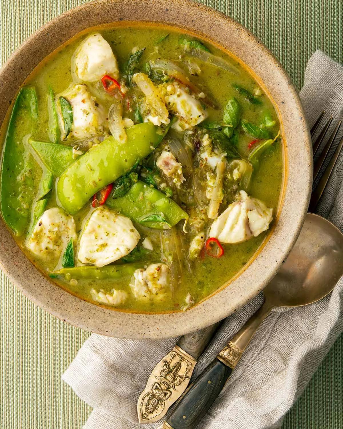 Thai Fish Curry Recipe - How to Make Thai Green Curry Fish