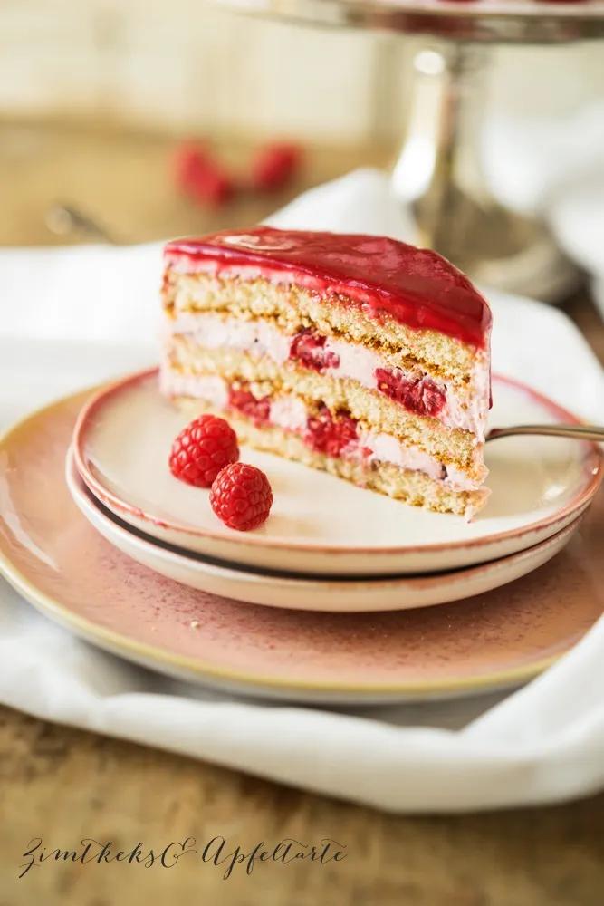 Himbeer-Frischkäse-Mascarpone-Torte - tolle und einfache Torte