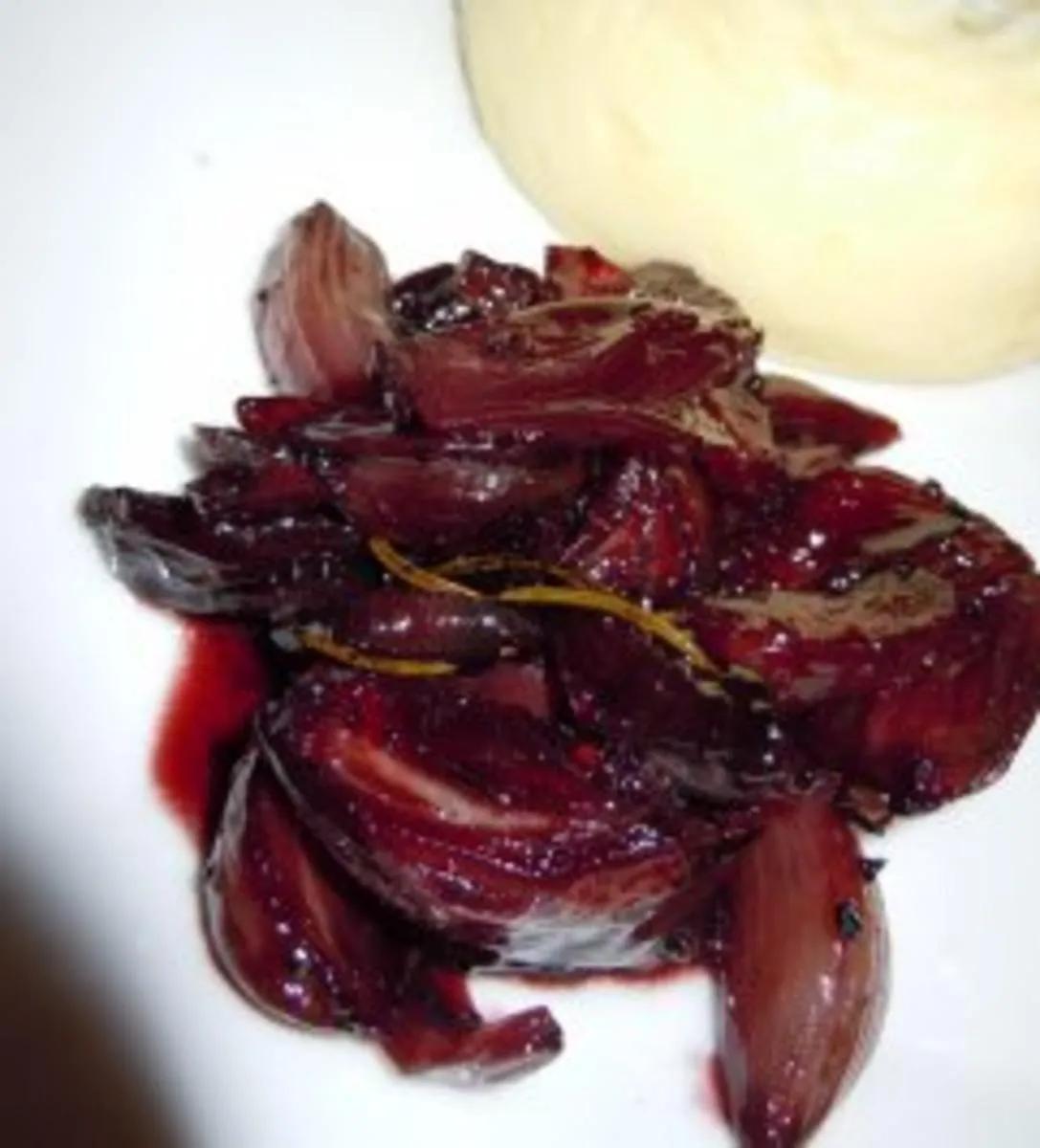 Rotweinschalotten mit Schalotten und trockener Rotwein - Rezept mit ...