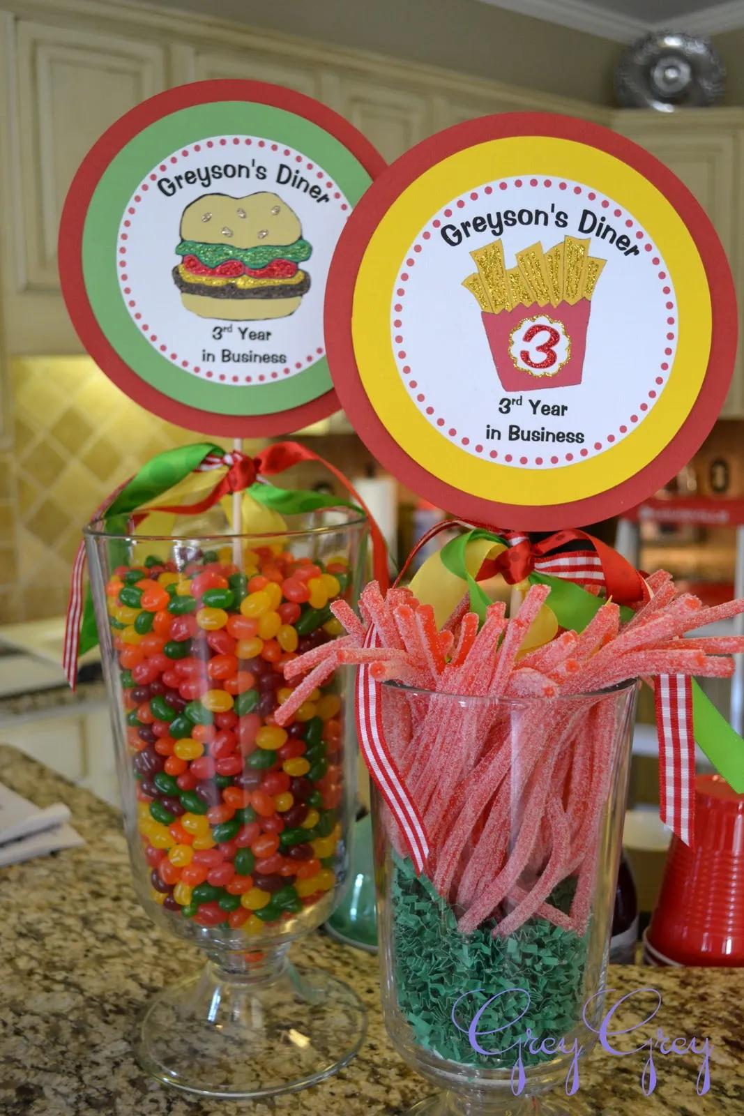 Hamburger Themed Birthday Party