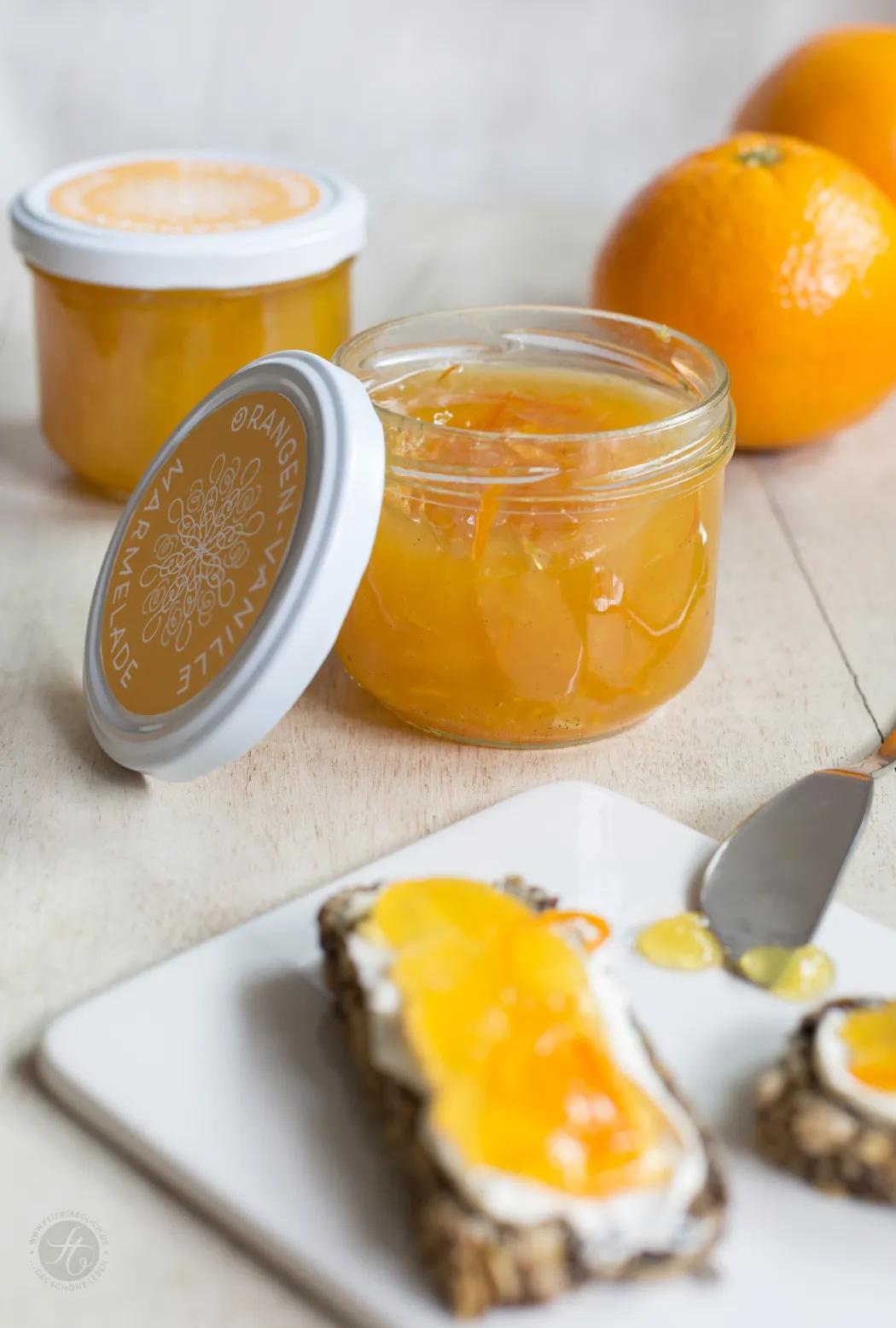 Orangen-Vanille Marmelade, sonniges Glück im Glas ohne Zucker &amp; free ...