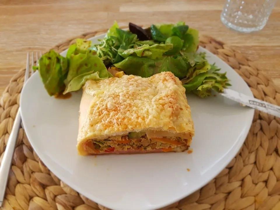 Herzhafter Gemüse - Schinken - Strudel von backkatz | Chefkoch ...