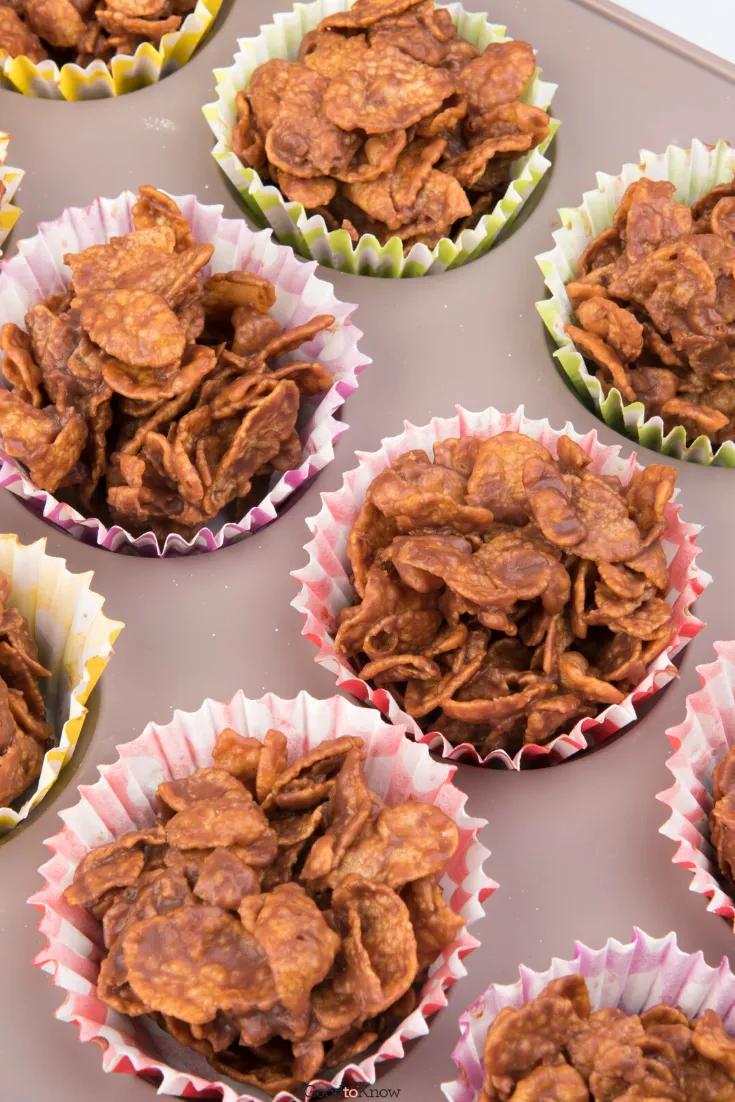 Cornflake cakes | Recipe | Chocolate cornflake cakes, Afternoon tea ...