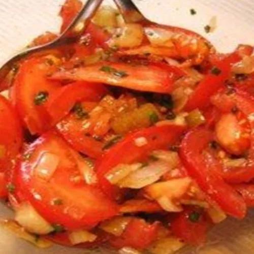 Tomatensalat mit geschmorten Tomaten - FrodenHeng.lu
