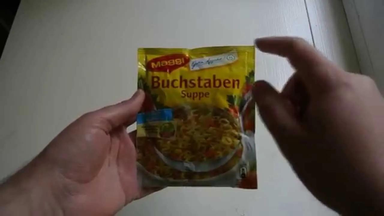 Unboxing Maggi Buchstabensuppe - YouTube